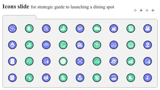 Icons Slide For Strategic Guide To Launching A Dining Spot Ppt Example