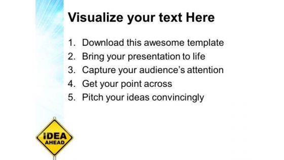 Idea Ahead Signpost Business PowerPoint Templates And PowerPoint Themes 0412