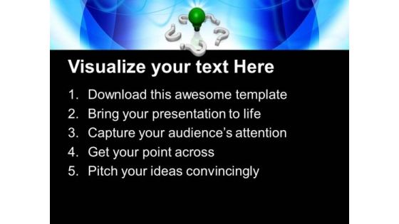 Idea Among Questions Business PowerPoint Templates And PowerPoint Themes 0812