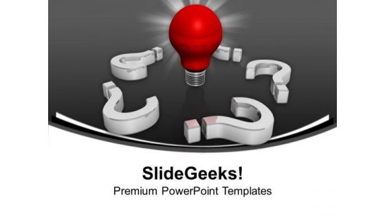Idea Amongst Questions Business PowerPoint Templates Ppt Backgrounds For Slides 1112