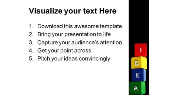 Idea Blocks Business PowerPoint Backgrounds And Templates 1210