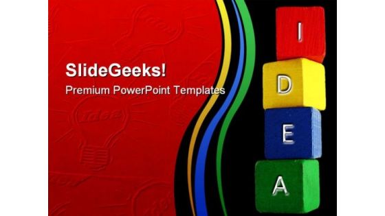 Idea Blocks Business PowerPoint Backgrounds And Templates 1210