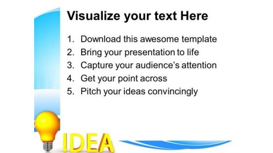 Idea Bulb Business PowerPoint Templates And PowerPoint Themes 0812