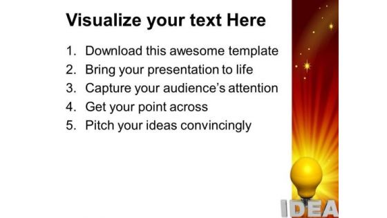 Idea Light Bulb Concept Technology PowerPoint Templates And PowerPoint Themes 0812