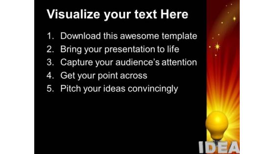 Idea Light Bulb Concept Technology PowerPoint Templates And PowerPoint Themes 0812