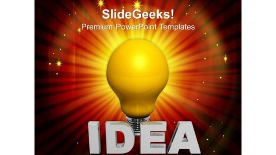 Idea Light Bulb Concept Technology PowerPoint Templates And PowerPoint Themes 0812