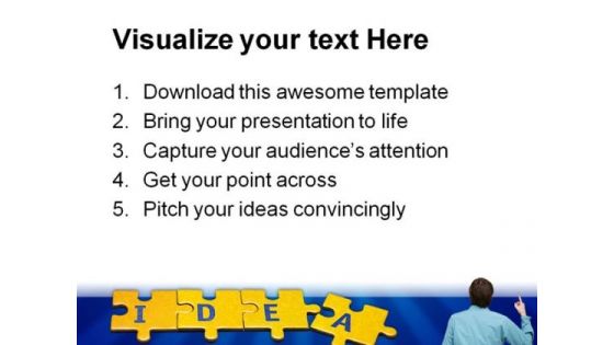 Idea Man Business PowerPoint Background And Template 1210