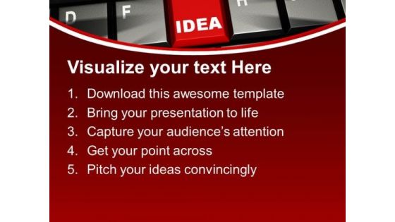 Idea On Keyboard Computer PowerPoint Templates And PowerPoint Themes 1012