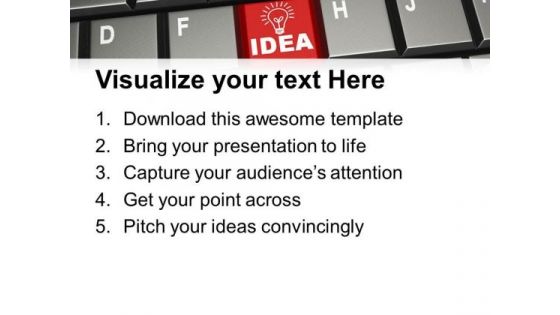 Idea On Keyboard Innovation PowerPoint Templates Ppt Backgrounds For Slides 0113