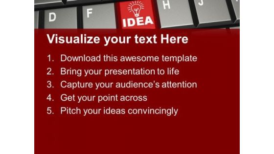 Idea On Keyboard Innovation PowerPoint Templates Ppt Backgrounds For Slides 0113