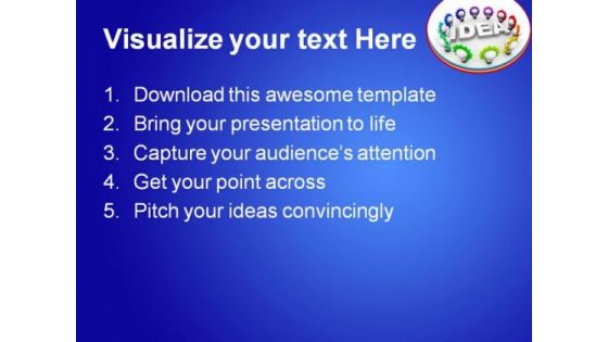 Idea Surrounded By Light Business PowerPoint Themes And PowerPoint Slides 0811