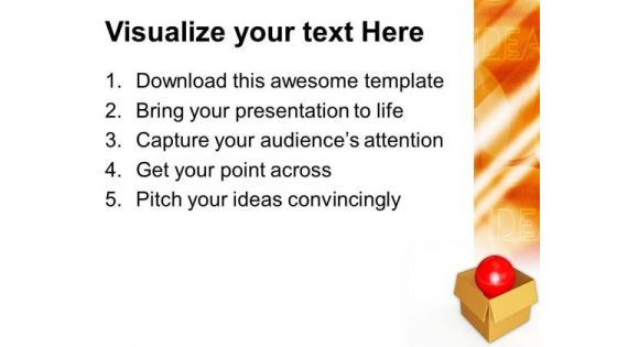 Idea Symbol In Carton Box Shapes PowerPoint Templates And PowerPoint Themes 1012