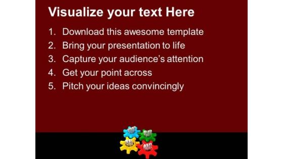 Idea Work Plan And Goal In Gears Business PowerPoint Templates And PowerPoint Themes 1112