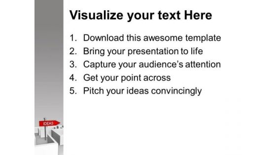 Ideas Concept With Confused Path Signboard PowerPoint Templates Ppt Backgrounds For Slides 0113