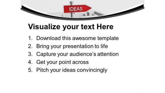 Ideas On Signboard With Complex Path PowerPoint Templates Ppt Backgrounds For Slides 0213