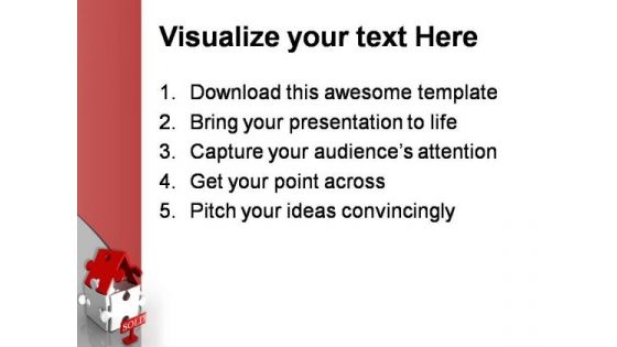 Iillustration Of Sold Out House PowerPoint Templates Ppt Backgrounds For Slides 1212