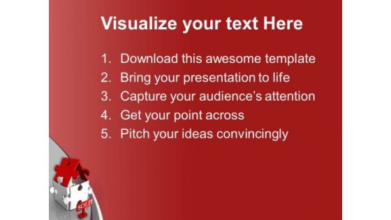 Iillustration Of Sold Out House PowerPoint Templates Ppt Backgrounds For Slides 1212