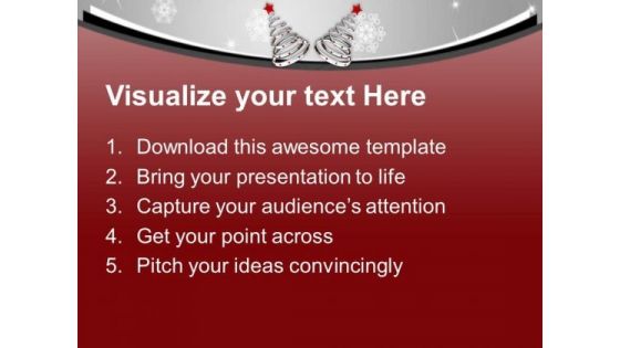 Illsutration Of Glossy Christmas Tree Holidays PowerPoint Templates Ppt Backgrounds For Slides 0113