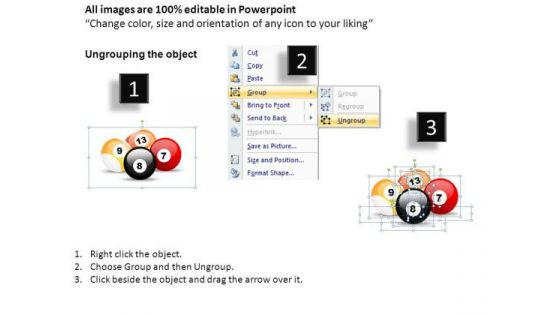Illustration Billiard Balls PowerPoint Slides And Ppt Diagram Templates