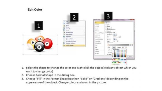 Illustration Billiard Balls PowerPoint Slides And Ppt Diagram Templates