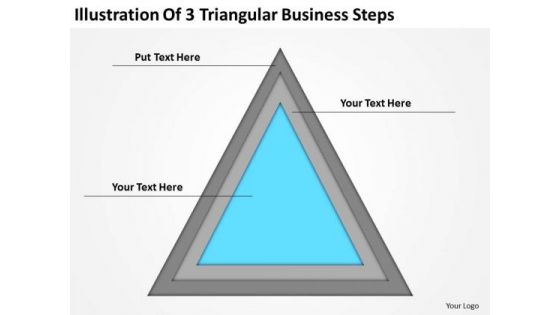 Illustration Of 3 Triangular Business Steps Ppt Plan PowerPoint Templates