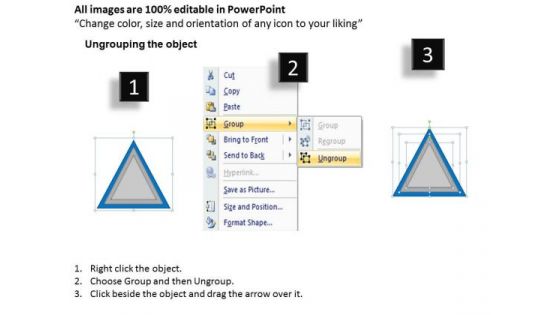 Illustration Of 3 Triangular Business Steps Ppt Prepare Plan PowerPoint Templates