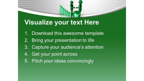 Illustration Of 3d Business Men Handshake PowerPoint Templates Ppt Backgrounds For Slides 0213
