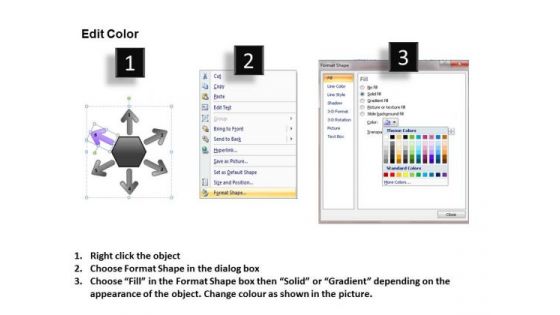Illustration Of 6 Approach Using Arrows Circular Flow Chart PowerPoint Slides