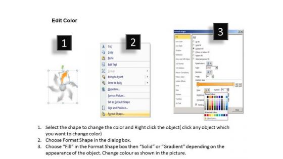Illustration Of 6 Data Processes And Flows Circular Spoke Chart PowerPoint Slides