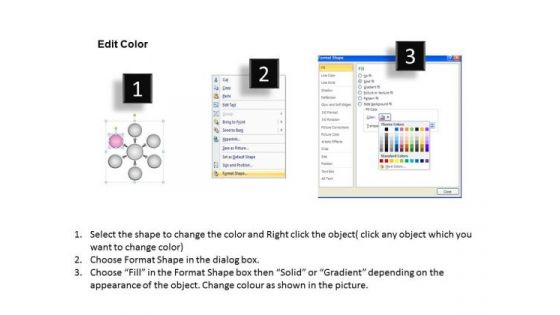 Illustration Of 6 Stages In Sequential Manner Chart Circular Diagram PowerPoint Templates