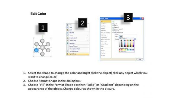 Illustration Of 6 Stages In Sequential Manner Flow Circular Diagram PowerPoint Templates