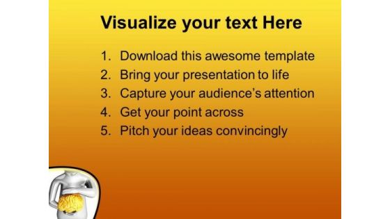 Illustration Of A Human Brain PowerPoint Templates Ppt Backgrounds For Slides 0713