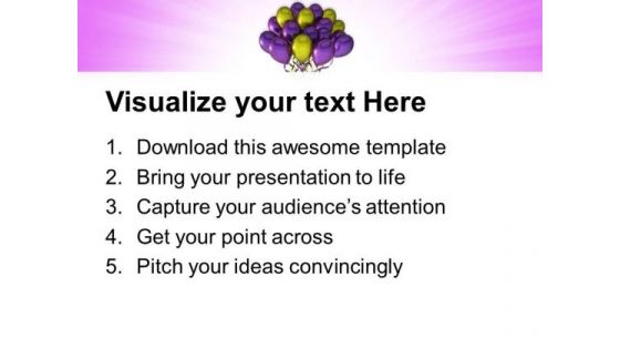 Illustration Of Balloons Celebration PowerPoint Templates Ppt Backgrounds For Slides 0313