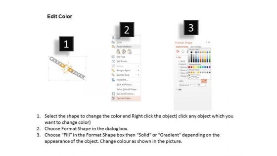 Illustration Of Broken Chain Link PowerPoint Templates