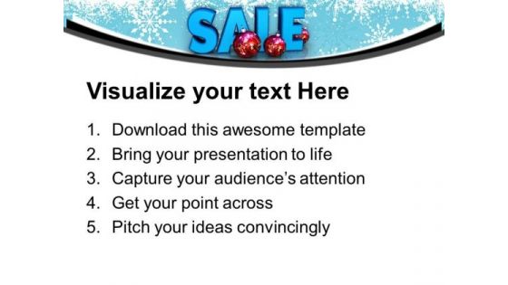 Illustration Of Christmas Sale With Xmas Balls PowerPoint Templates Ppt Backgrounds For Slides 0113