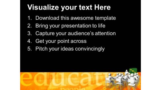 Illustration Of Classroom Education PowerPoint Templates And PowerPoint Themes 1012