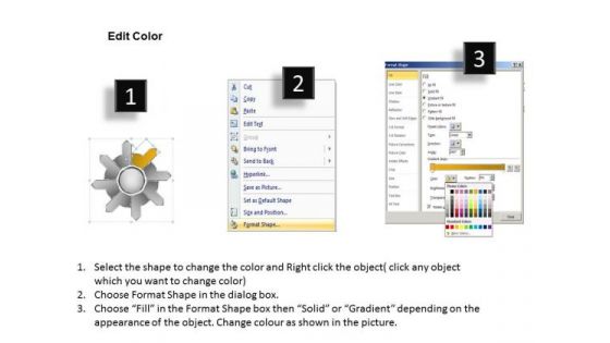 Illustration Of Colorful Diverging 8 Arrows Circular Flow Process PowerPoint Slides