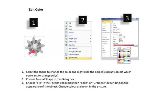 Illustration Of Colorful Diverging 8 Arrows Ppt Circular Flow Process PowerPoint Slides