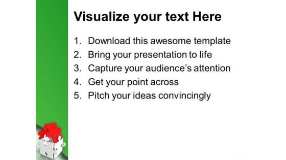 Illustration Of Creative Puzzle House PowerPoint Templates Ppt Backgrounds For Slides 0413