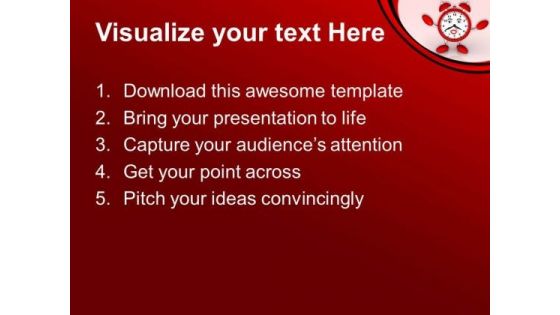 Illustration Of Funny Clock For Reminder PowerPoint Templates Ppt Backgrounds For Slides 0413