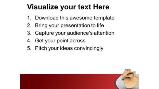 Illustration Of Heart With Heart Beat PowerPoint Templates Ppt Backgrounds For Slides 0513