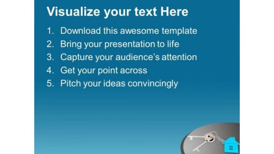 Illustration Of House Key Security Concept PowerPoint Templates Ppt Backgrounds For Slides 0213