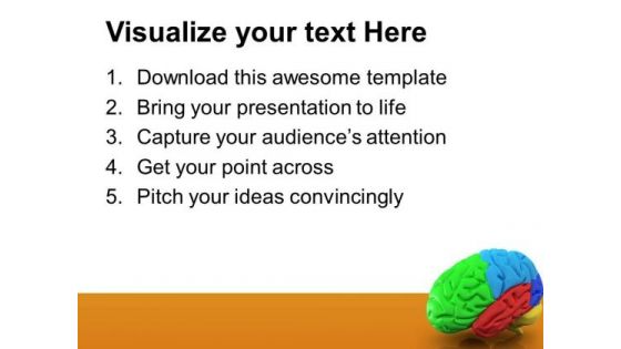 Illustration Of Human Brain PowerPoint Templates Ppt Backgrounds For Slides 0813