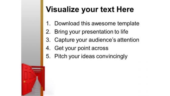 Illustration Of Open Doors PowerPoint Templates Ppt Backgrounds For Slides 0713