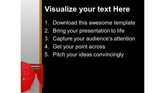 Illustration Of Open Doors PowerPoint Templates Ppt Backgrounds For Slides 0713