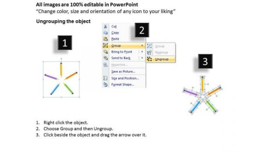 Illustration Of Pencils In Circular Flow Process Ppt 1 Business Plan Freeware PowerPoint Templates