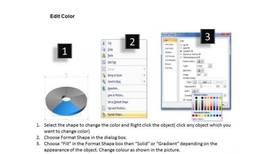 Illustration Of Pie Chart 5 Step How To Write Business Plans PowerPoint Templates