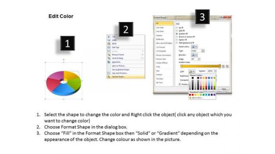 Illustration Of Pie Chart 5 Steps Business Plan PowerPoint Templates