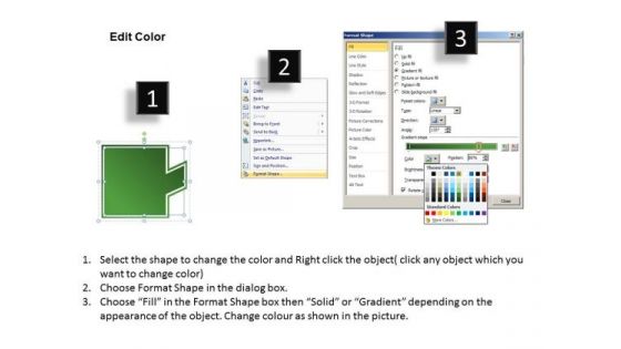 Illustration Of Puzzle Process Using 8 Stages Typical Flow Chart PowerPoint Templates