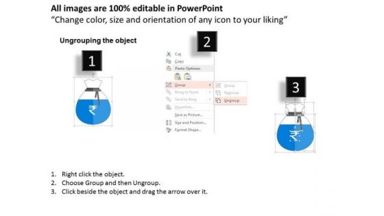 Illustration Of Rupee Money Bag PowerPoint Templates